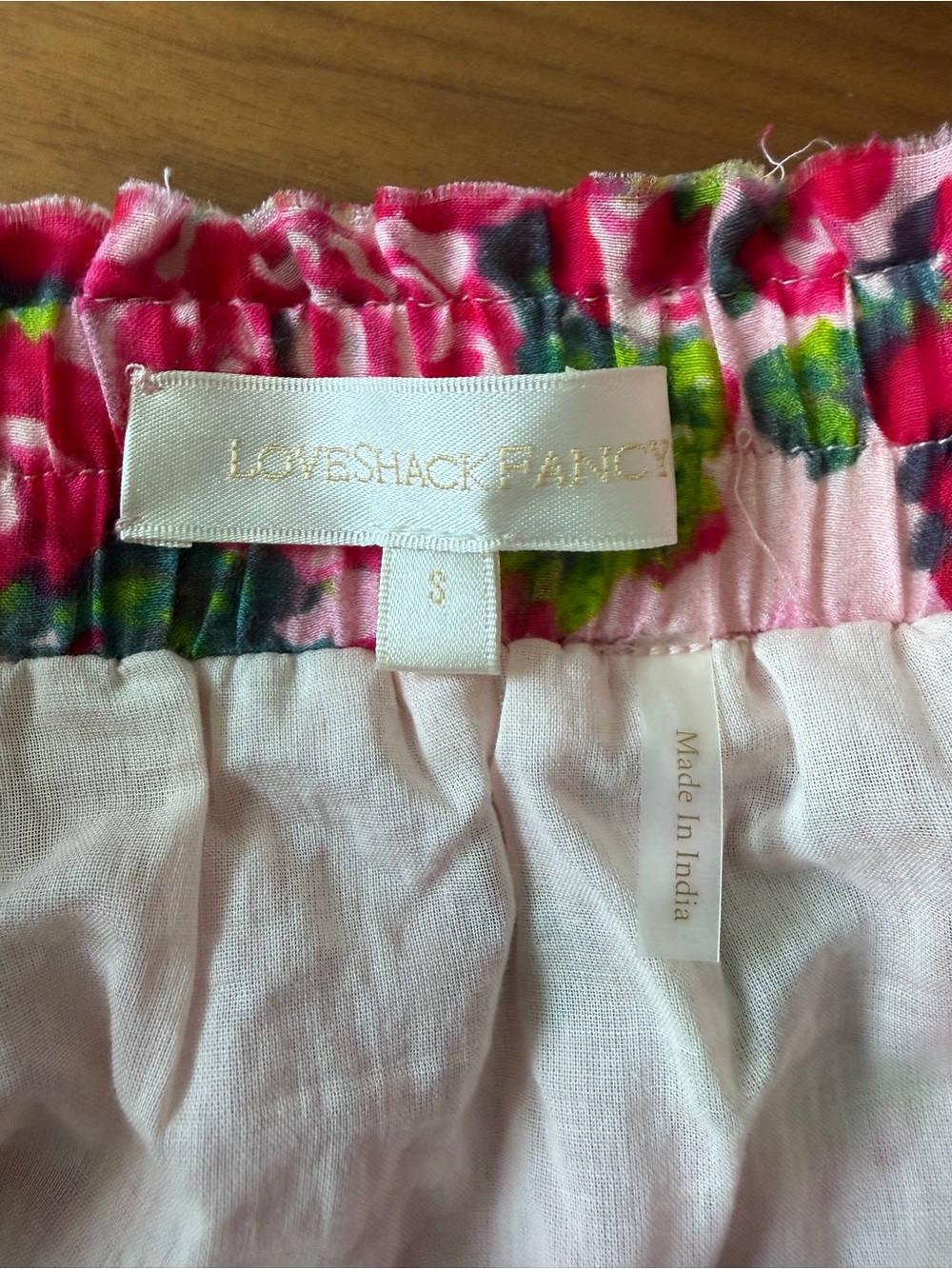 LoveShackFancy Pink Floral midi Skirt - Picture 3 of 5